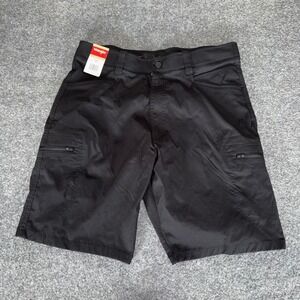Wrangler Authentics Cargo Shorts Mens 36 Black Outdoor Hiking Workwear Utility